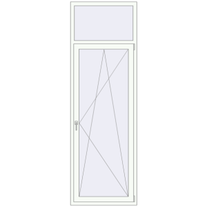 Kopen Balkondeuren 860x2630 mm KORSA STANDARD (REHAU Euro 70) BALKON DOOR RAL 9016 Traffic white two-sided