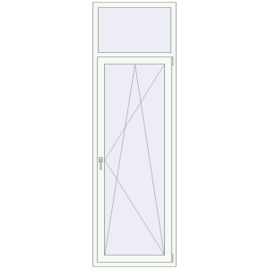 Kopen Balkondeuren 800x2540 mm KORSA STANDARD (REHAU Euro 70) BALKON DOOR RAL 9016 Traffic white two-sided