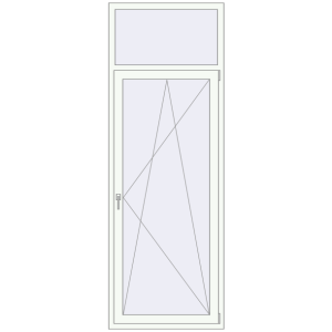 Kopen Balkondeuren 900x2540 mm KORSA STANDARD (REHAU Euro 70) BALKON DOOR RAL 9016 Traffic white two-sided