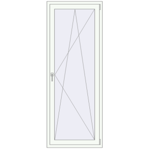 Kopen Balkondeuren 800x2100 mm KORSA STANDARD (REHAU Euro 70) BALKON DOOR RAL 9016 Traffic white two-sided