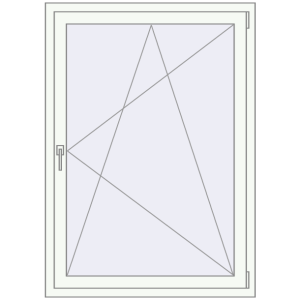 Kopen Omdraaien 970x1380 mm KORSA ENERGY-SAVING (REHAU SYNEGO MD) RAL 9016 Traffic white two-sided