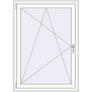 Kopen Omdraaien 900x1320 mm KORSA ENERGY-SAVING (REHAU SYNEGO MD) RAL 9016 Traffic white two-sided