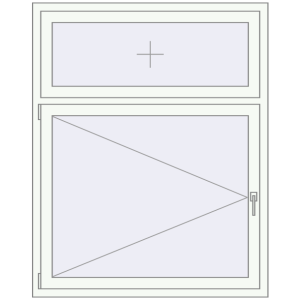 Kopen Omdraaien 1200x1500 mm KORSA OPTIMUM 70 (REHAU Euro 70) RAL 9016 Traffic white two-sided