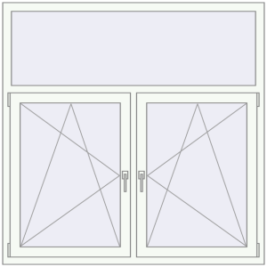 Kopen Omdraaien 1500x1526 mm KORSA OPTIMUM 70 (REHAU Euro 70)