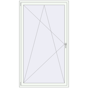 Kopen Omdraaien 1200x2100 mm KORSA OPTIMUM 70 (REHAU Euro 70) RAL 9016 Traffic white two-sided