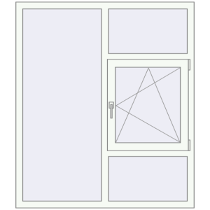 Kopen Omdraaien 1300x1500 mm KORSA ENERGY-SAVING (REHAU SYNEGO MD) RAL 9016 Traffic white two-sided