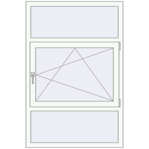 Kopen Omdraaien 1000x1500 mm KORSA BRILLANT (REHAU Brillant) RAL 9016 Traffic white two-sided