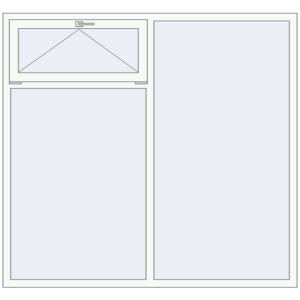 Kopen Omdraaien 1900x1770 mm KORSA OPTIMUM 70 (REHAU Euro 70) RAL 9016 Traffic white two-sided