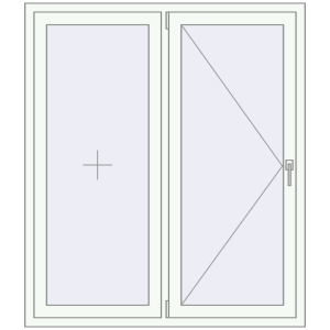 Kopen Omdraaien 1300x1500 mm KORSA ABSOLUTE (REHAU GENEO)