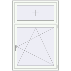 Kopen Omdraaien 1000x1500 mm KORSA OPTIMUM 70 (REHAU Euro 70) RAL 9016 Traffic white two-sided