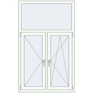Kopen Omdraaien 1010x1650 mm KORSA OPTIMUM 70 (REHAU Euro 70)
