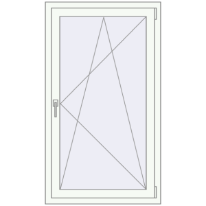 Kopen Omdraaien 810x1410 mm KORSA OPTIMUM 70 (REHAU Euro 70) RAL 9016 Traffic white two-sided