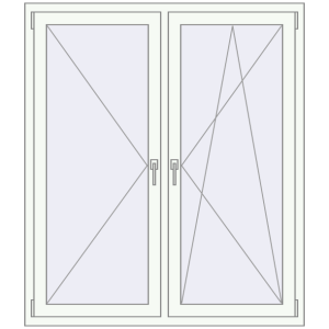 Kopen Omdraaien 1300x1500 mm KORSA ABSOLUTE (REHAU GENEO)