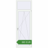 Prijzen Balkondeuren 860x2630 mm KORSA STANDARD (REHAU Euro 70) BALKON DOOR RAL 9016 Traffic white two-sided. Prijs: 882.91 EUR