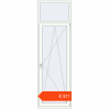 Prijzen Balkondeuren 800x2540 mm KORSA STANDARD (REHAU Euro 70) BALKON DOOR RAL 9016 Traffic white two-sided. Prijs: € 811,31