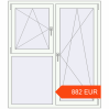 Prijzen Omdraaien 1300x1500 mm KORSA OPTIMUM 70 (REHAU Euro 70) RAL 9016 Traffic white two-sided. Prijs: 882.46 EUR