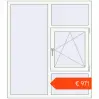 Prijzen Omdraaien 1300x1500 mm KORSA ENERGY-SAVING (REHAU SYNEGO MD) RAL 9016 Traffic white two-sided. Prijs: € 971,25