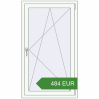 Prijzen Omdraaien 810x1410 mm KORSA OPTIMUM 70 (REHAU Euro 70) RAL 9016 Traffic white two-sided. Prijs: 484.19 EUR