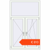 Prijzen Omdraaien 1010x1650 mm KORSA OPTIMUM 70 (REHAU Euro 70) RAL 9016 Traffic white two-sided. Prijs: € 809,83