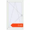 Prijzen Omdraaien 1000x1800 mm KORSA OPTIMUM 70 (REHAU Euro 70) RAL 9016 Traffic white two-sided. Prijs: € 632,28