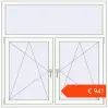 Prijzen Omdraaien 1500x1526 mm KORSA OPTIMUM 70 (REHAU Euro 70) RAL 9016 Traffic white two-sided. Prijs: € 940,74