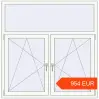 Prijzen Omdraaien 1500x1526 mm KORSA OPTIMUM 70 (REHAU Euro 70) RAL 9016 Traffic white two-sided. Prijs: 954.26 EUR