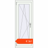 Prijzen Omdraaien 490x1290 mm KORSA OPTIMUM 70 (REHAU Euro 70) RAL 9016 Traffic white two-sided. Prijs: € 360,54