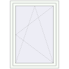 Prijzen Omdraaien 900x1320 mm KORSA ENERGY-SAVING (REHAU SYNEGO MD) RAL 9016 Traffic white two-sided