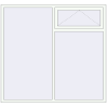 Prijzen Omdraaien 1900x1770 mm KORSA OPTIMUM 70 (REHAU Euro 70) RAL 9016 Traffic white two-sided