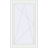 Prijzen Omdraaien 810x1410 mm KORSA OPTIMUM 70 (REHAU Euro 70) RAL 9016 Traffic white two-sided