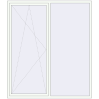 Prijzen Omdraaien 1970x2300 mm KORSA OPTIMUM 70 (REHAU Euro 70)
