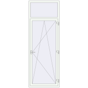 Balkondeuren 900x2540 mm KORSA STANDARD (REHAU Euro 70) BALKON DOOR