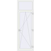 Balkondeuren 800x2540 mm KORSA STANDARD (REHAU Euro 70) BALKON DOOR