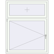 KORSA OPTIMUM 70 (REHAU Euro 70) 1200x1500 mm RAL 9016 Traffic white two-sided