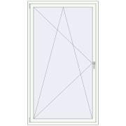 KORSA OPTIMUM 70 (REHAU Euro 70) 1200x2100 mm RAL 9016 Traffic white two-sided