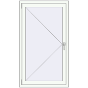 KORSA ENERGY-SAVING (REHAU SYNEGO MD) 810x1410 mm RAL 9016 Traffic white two-sided